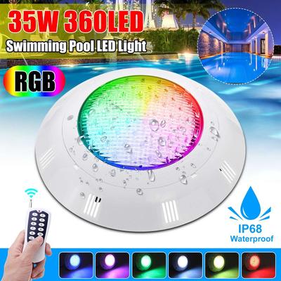 AC12V/DC12-24V 35W Светодиодные светильники для подводного бассейна RGB с изменением цвета IP68 Водонепроницаемая лампа с пультом дистанционного управления