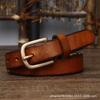 2,4 см в ширину, ретро-модный трендовый ремень, женский, из натуральной кожи, первый слой, из коровьей кожи, универсальный ремень для джинсов