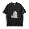 Cute Cartoon White Dragon Graphic T-Shirt