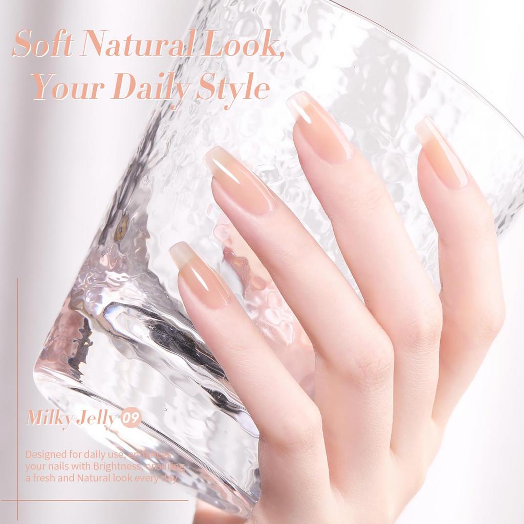 BORN PRETTY Гелевые ногти Прозрачный телесный цвет Телесный цвет Прозрачный натуральный Отдельный товар Легко наносится Совместимый тип лака Домашние ногти 15 мл Официальный