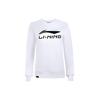 Толстовка с круглым вырезом и большим логотипом Li Ning Badminton Series, женская, стандартная, белая, AWDR818-1
