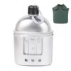 Zinc Zinc Alloy Hiking Backpacking Camping with Cover Bag Cookware Set Wood Stove Cup Kit Canteen Cup