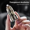 Transparent Mini Car Charger for Samsung: Dual Port Super Fast PD+QC Mobile Phone Flash Charging