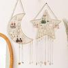 Jewelry Display Stand Exquisite Ornamental Space-saving Moon Star Shaped Wrought Iron Earrings Grid Wall Shelf for Bedroom