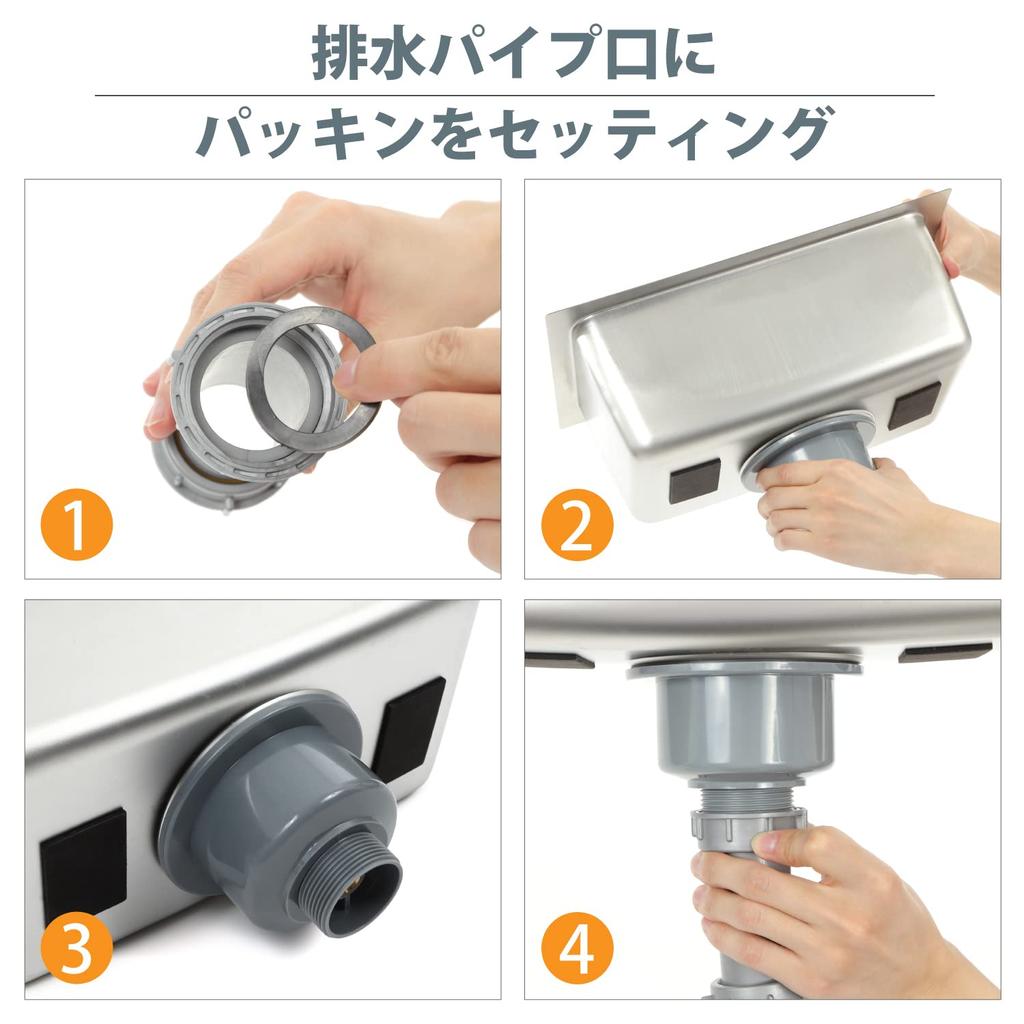 MGC JAPAN TRADE Кухонная раковина из нержавеющей стали, простая в использовании, для продуктовых киосков, барбекю и использования на открытом воздухе (34см x 21см (Площадь))