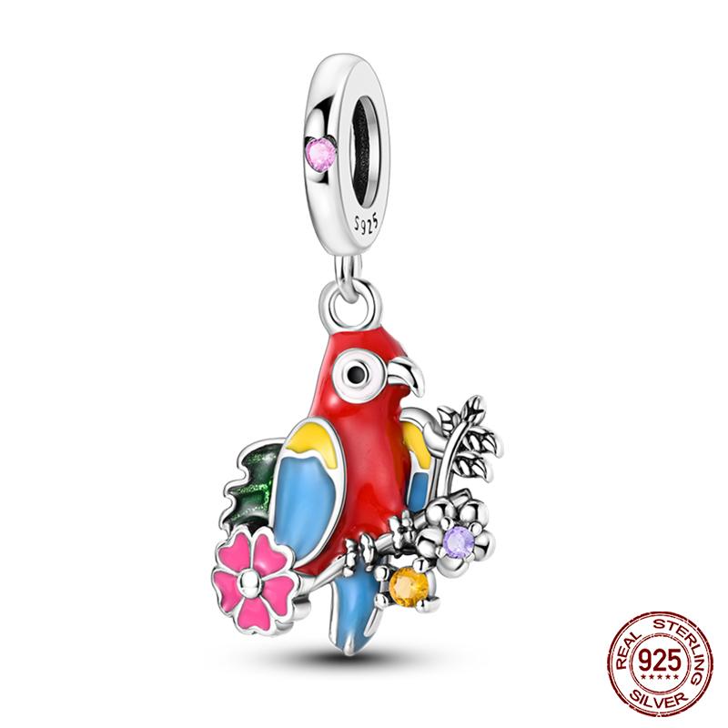 Fashion S925 Silver Colorful Butterfly Dragonfly Hummingbird Spring Series Charms Beads Fit S925 Original Bracelet Jewelry