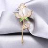 Blucome Gentle Rose Shape Brooch Female All-match Banquet Dress Corsage Accessories Elegant Pin Fashion Jewelry