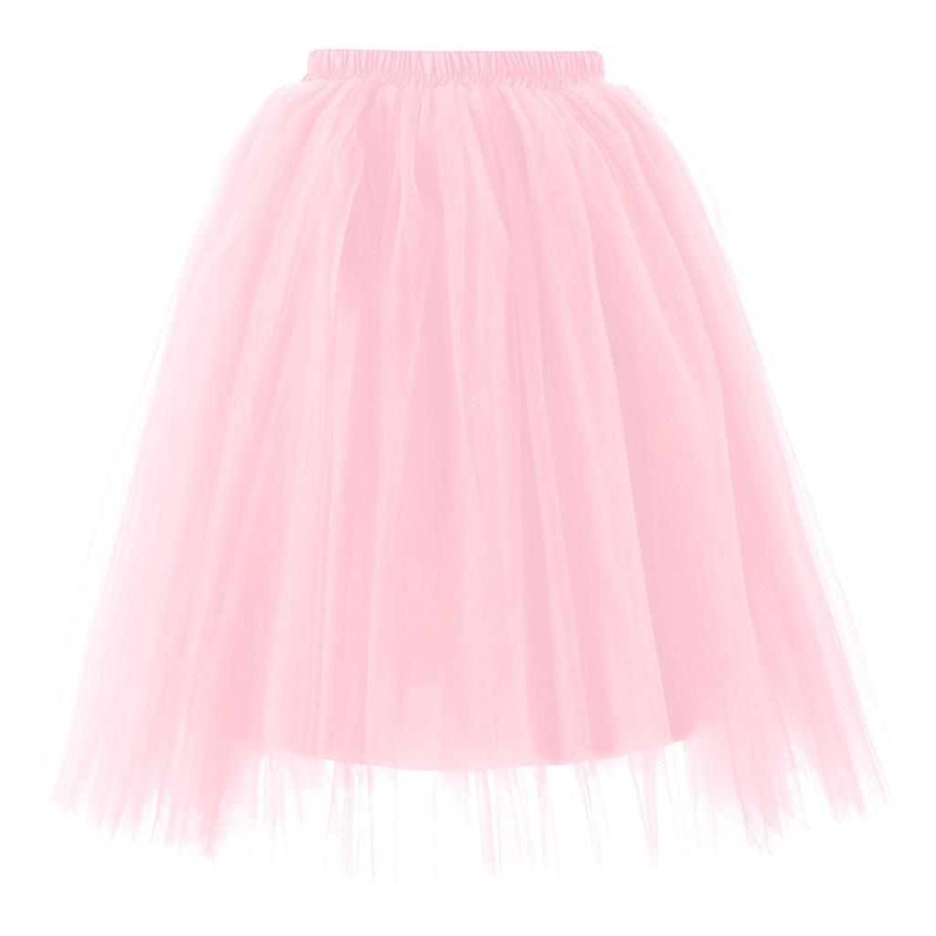 Женская модная однотонная юбка-полусолнце, юбка-фонарик для вечеринки, юбка-фонарик из пятислойной сетки