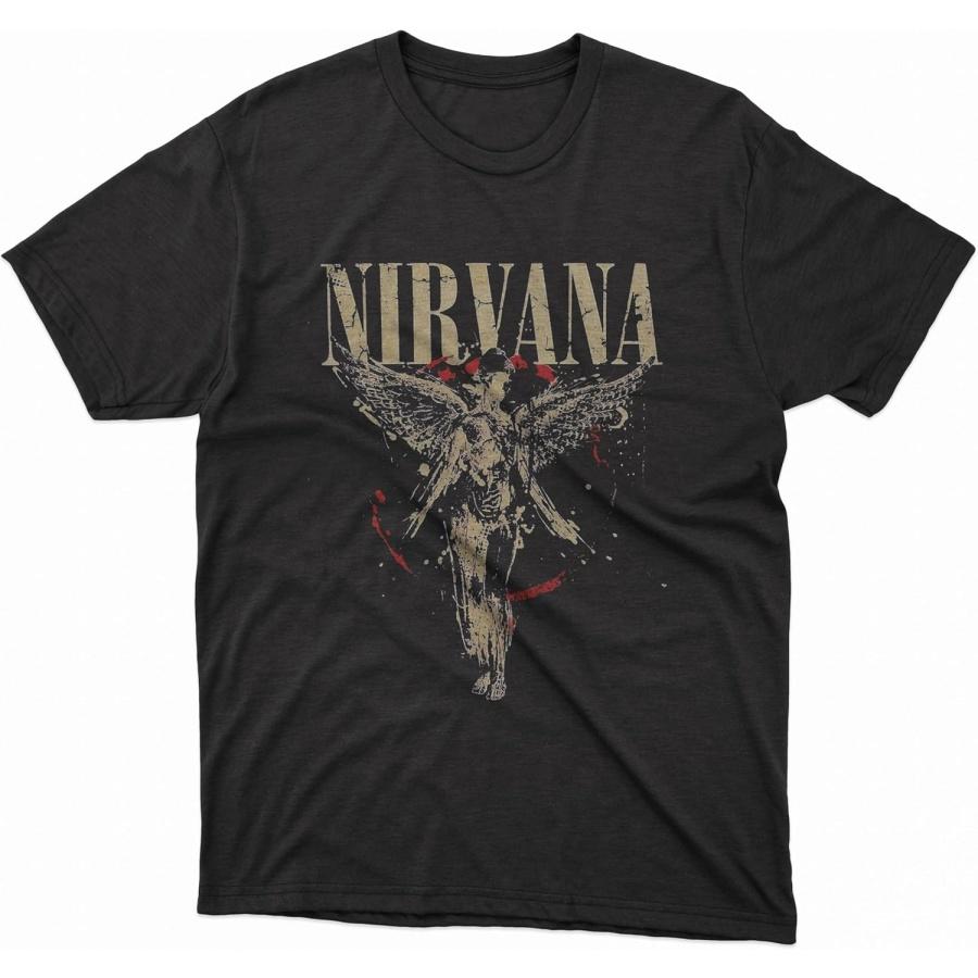 Серая футболка Nirvana™ Ангел в утробе Splatter - от Nirvana™ Splatter (США, Альфа
