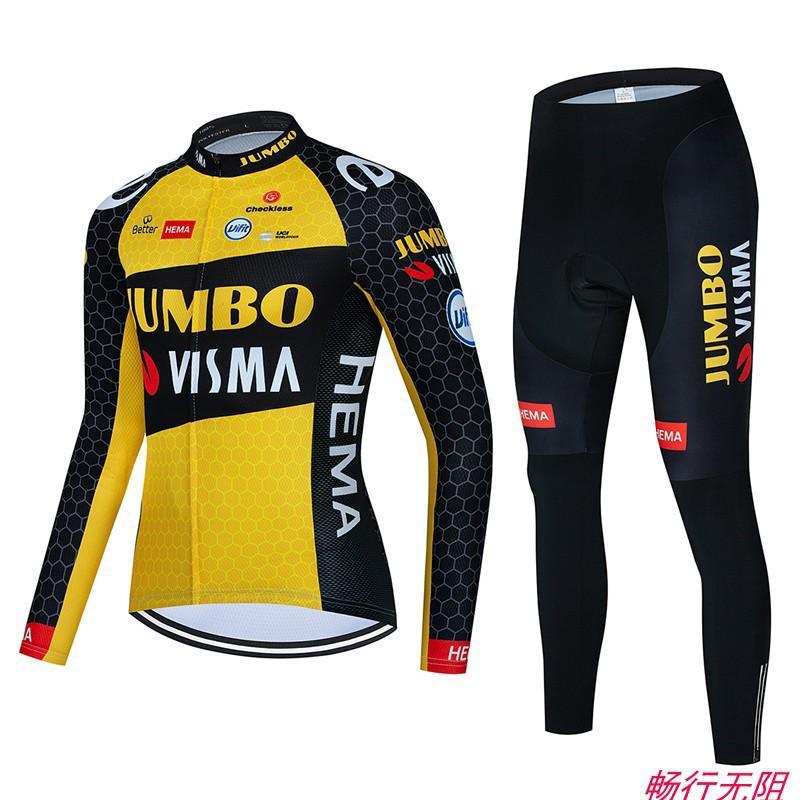 Mens Winter Thermal Fleece Cycling Jersey Set Long Sleeve Warm Bike Riding Apparel Mountain Road