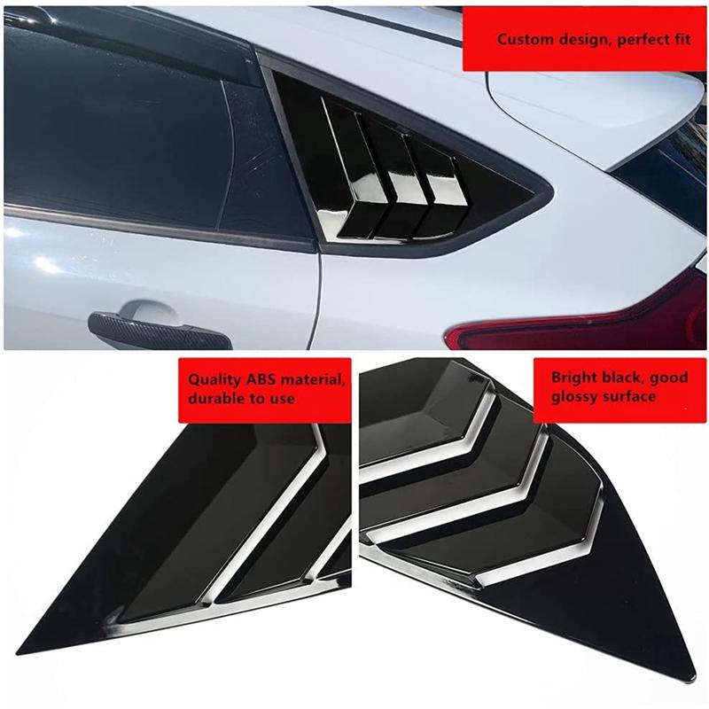 Задние боковые жалюзи для Ford Focus ST RS MK3 Хэтчбек 2012-2018 Аксессуары Заслонка воздухозаборника-A02G