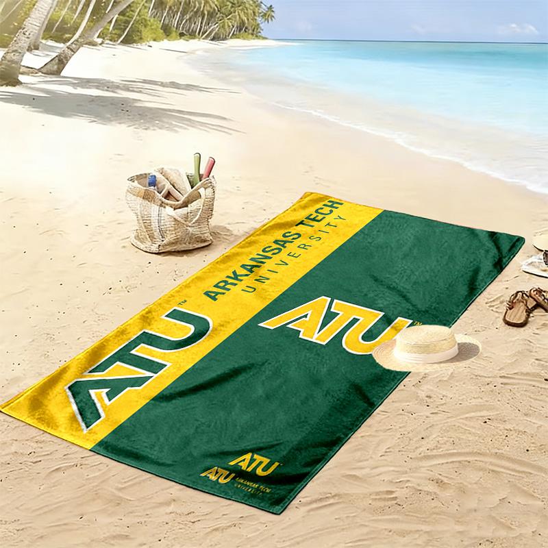 Пляжное полотенце Arkansas Tech Print, Большое мягкое быстросохнущее полотенце для пляжа, кемпинга, плавания
