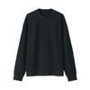 MUJI Size AB1L7A3A Men's Double-Knit Sweatshirt, Black, S,