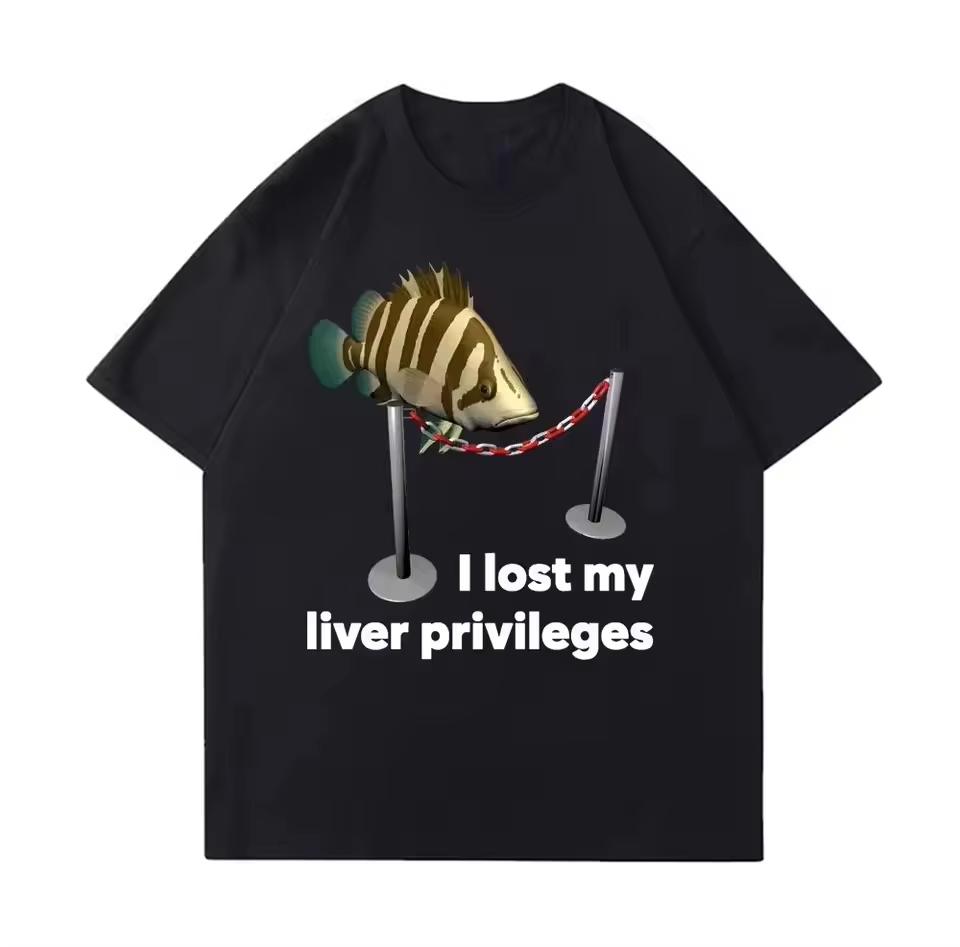 Trend High Quality 100 Cotton Loose Tshirt Meme Unisex Men Eat Fish Day Teach Fish Life Fun Casual Cotton Tshirt