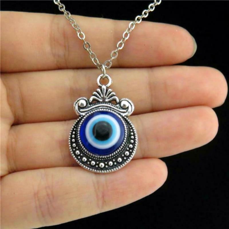 Злой глаз Голубой глаз Ожерелье Женский воротник-цепочка Ожерелье Ювелирные изделия Свитер-цепочка
