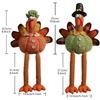 Turkey Gnome Doll Hanging Leg Turkey Doll for Thanksgiving Day Home Desk Shelf Decoration Harvest Festival Supply