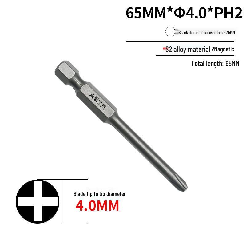 Закаленная сталь S2 Магнитное сверло-бита Phillips 1/4" для дрели
