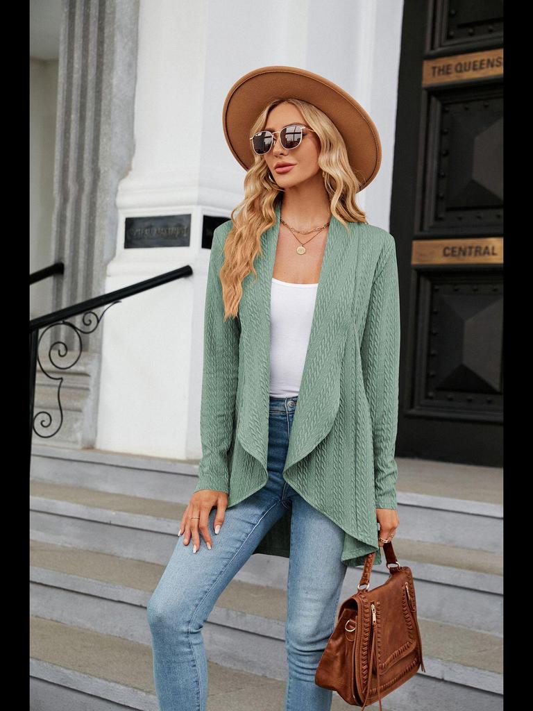 Женский однотонный вязаный кардиган-свитер осень/зима 2023 года