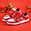 Свадебная обувь AJ - Красные новогодние кроссовки для пар: Мужские и женские стили для Праздника Весны
