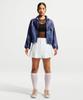 Sportswear Pleated Mini Skirt W - White:Black / Io9612-100