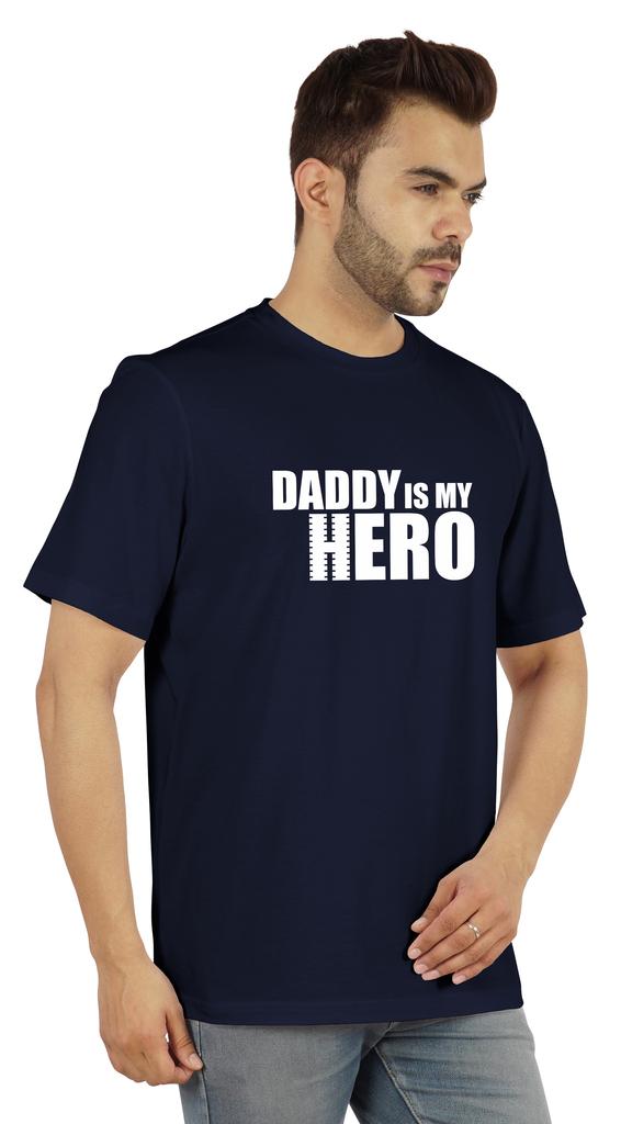 Inkmeso Футболка с графическим принтом для мужчин Футболка Daddy Is My Hero Футболка из джерси Футболка ко Дню отца