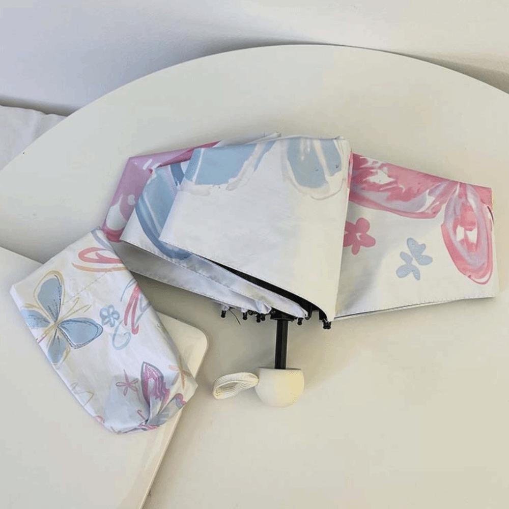 Защита от УФ Бабочка Дождевой Зонт Ветрозащитный Складной Солнцезащитный Зонт Женский