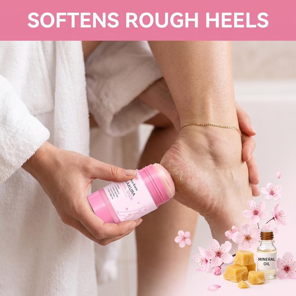 Heel Care Balm Stick Moisturizing Lock Hydration Dry Cracked Rough Skin Repair Smooth Soft Quick Absorb Foot Treatment Portable
