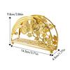 Flowers&Leaves Metal Napkin Holders Hollowed-out Design Space-Saving Tissue Storage Rack No-slip Stable Desktop Paper Organizer