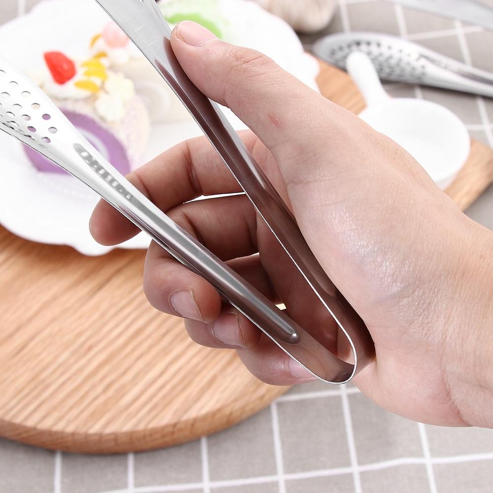 Kitchen Tools Anti-heat Cooking Barbecue BBQ Tongs Buffet Clamp Food Clip Stainless Steel