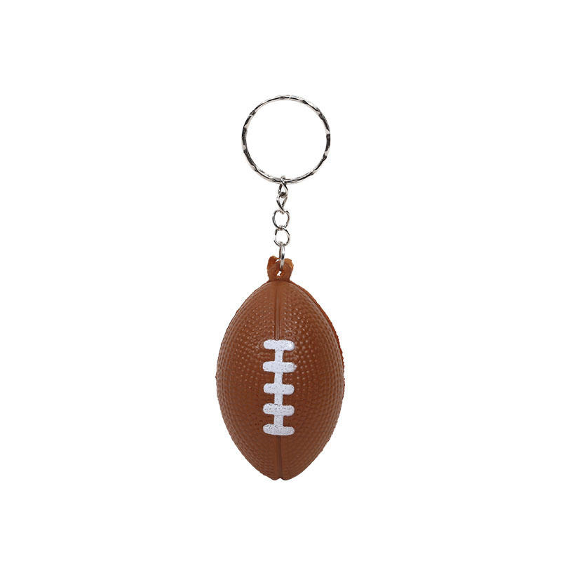 PU Leather Soft Foam Sponge Ball Keychain Football Basketball Soccer Squeeze Anti-stress Ball Toys Anti-stress Ball Shake