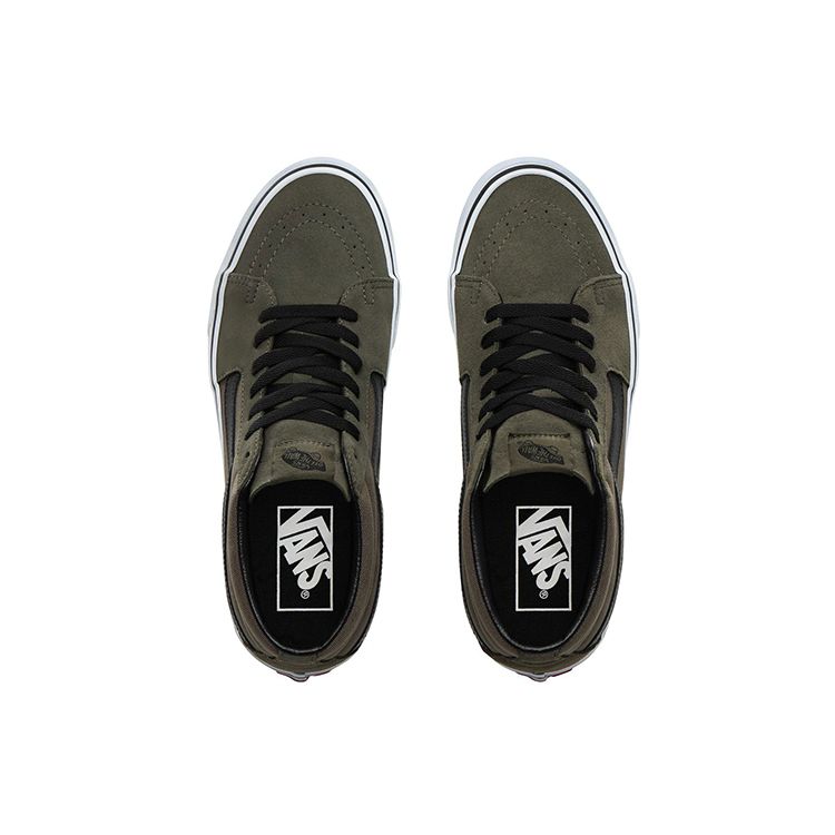Vans SK8 Mid Unisex Skate Shoes Dark Green Retro Casual VN0A3WM30FI