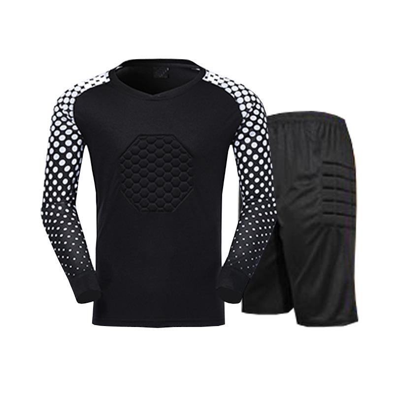 Long Sleeve Padded Goalkeeper Jersey Set for Adults and Kids