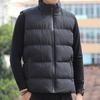 Men Waistcoat Stand Collar Sleeveless Zippered Pockets Solid Color Vest Coat Thickened Warm Windproof Vest Outwear
