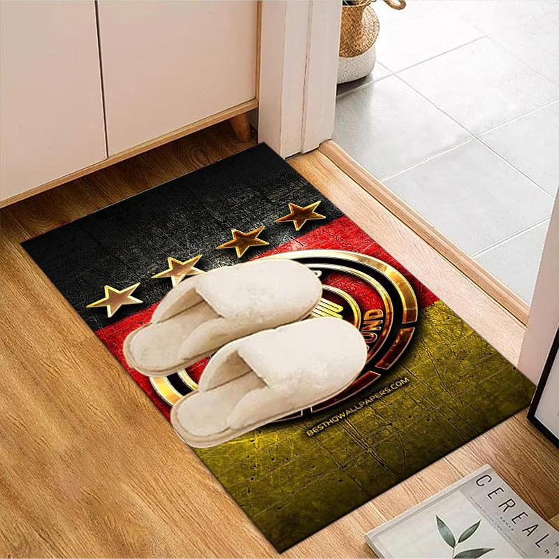 Germany Football Emblem Printed Office Carpet Chair Cushion Entryway Rug, Rugs for Living Room, Bedroom Christmas gifts