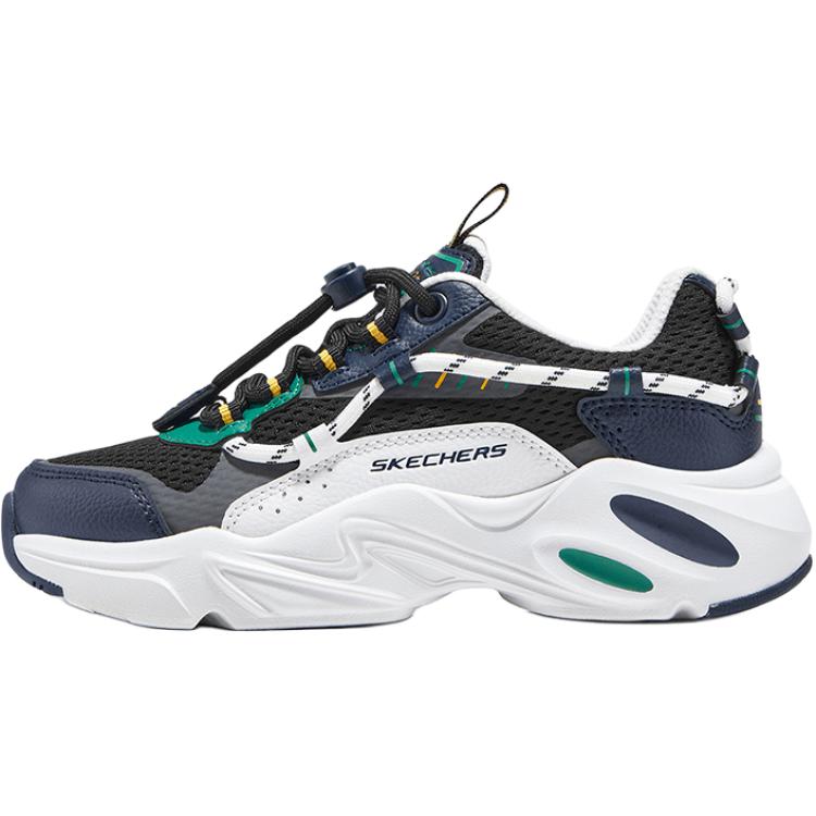 Skechers Детские Мальчики Синтетическая Кожа Ткань Удобные Модные Нескользящие Универсальные Модные Медведь Прочные Низкие Повседневные Туфли 405330L-NVY