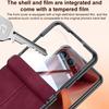 Film Integrated Sheepskin Texture Stitched Phone Case For Motorola Razr 70 Ultra, Shockproof Fold Protective Cover