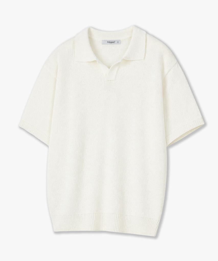 POLYGRAM Boucle Open Collar Half Knit - 8 Colors (Type B)