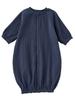 Baby Double Open Dark Navy [ANGELIEBE] Clothes, Boys, Girls, Newborns, Puffy, Gauze, Two-Way All, Romper, Front, 100% Cotton, 50-70,
