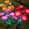 Solar Flower Lights Easy To Install All-weather Outdoor Blooming Flowers Lights Waterproof Decor Night Lights for Lawn Yard Patio Pathway