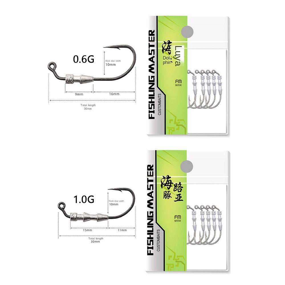 5 шт. крючки для джиг-головок для спорта на открытом воздухе, противоскользящие крючки с зазубринами для мягких пластиковых приманок