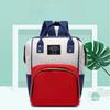 2024 Korean Style Mommy Backpack: Fashionable Canvas Color Block Diaper Bag for Moms