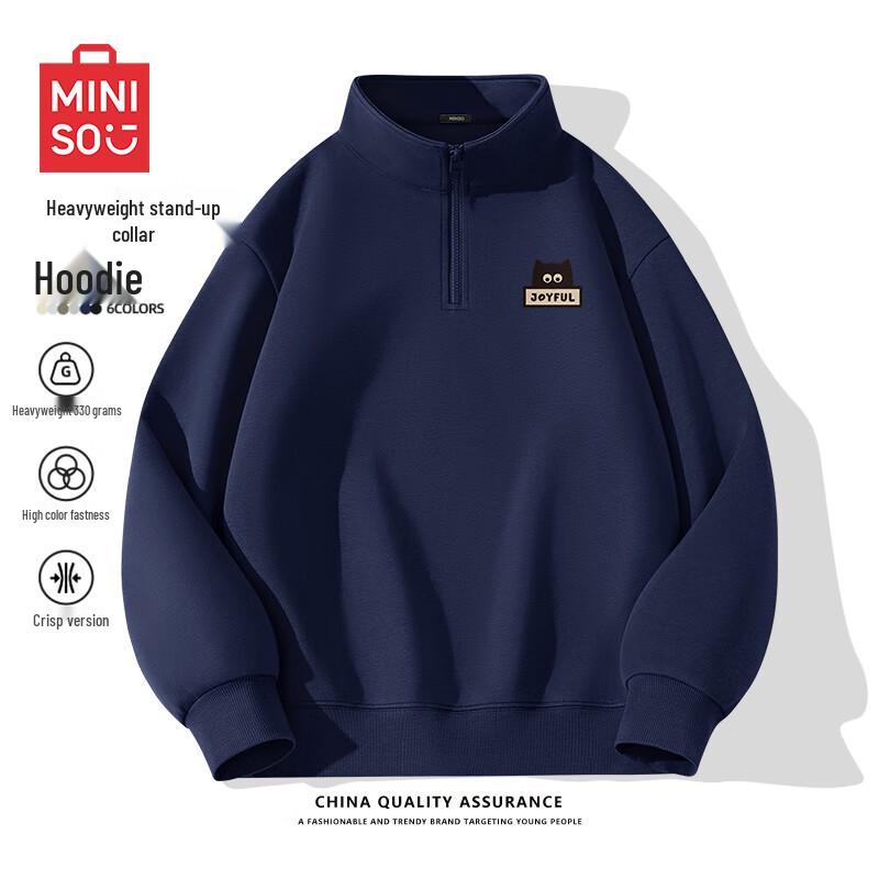 MINISO Men's Half-Zip Stand-Collar Sweatshirt