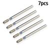 7pcs/Lot Diamond Milling Cutter for Manicure Burrs Pedicure Nail Drill Bits Accessories Nozzles for Manicure Cutters Nail Files