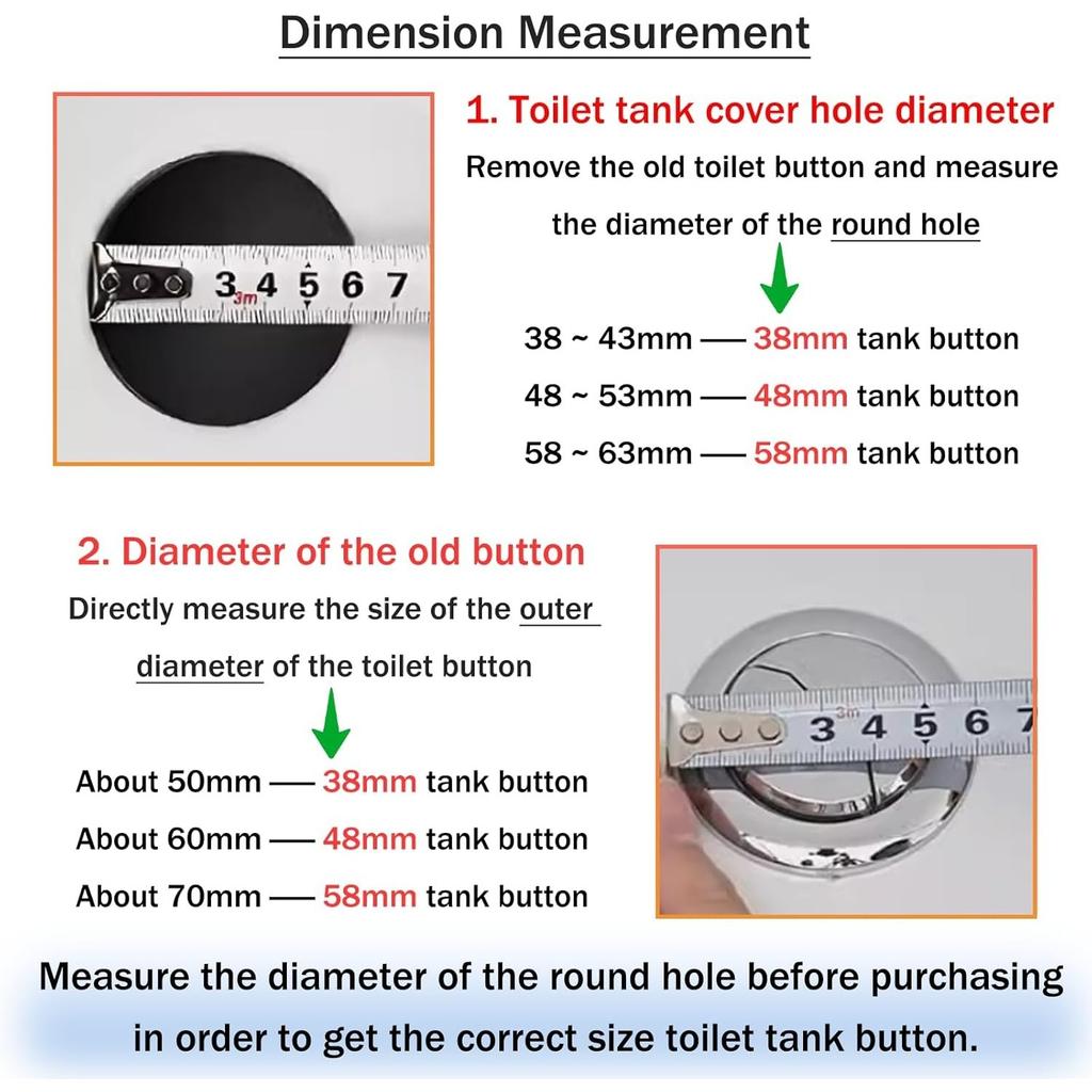 48 мм Кнопка смыва для унитаза, Кнопка для бачка унитаза Двойная кнопка смыва, Регулируемая кнопка для бачка унитаза для Glacier Bay Aquasource TOTO