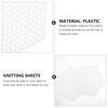 18Pcs White Plastic Mesh Sheets Embroidery Grid DIY Yarn Craft Canvas for Cross Stitch Knitting Projects Plastic Mesh Sheets