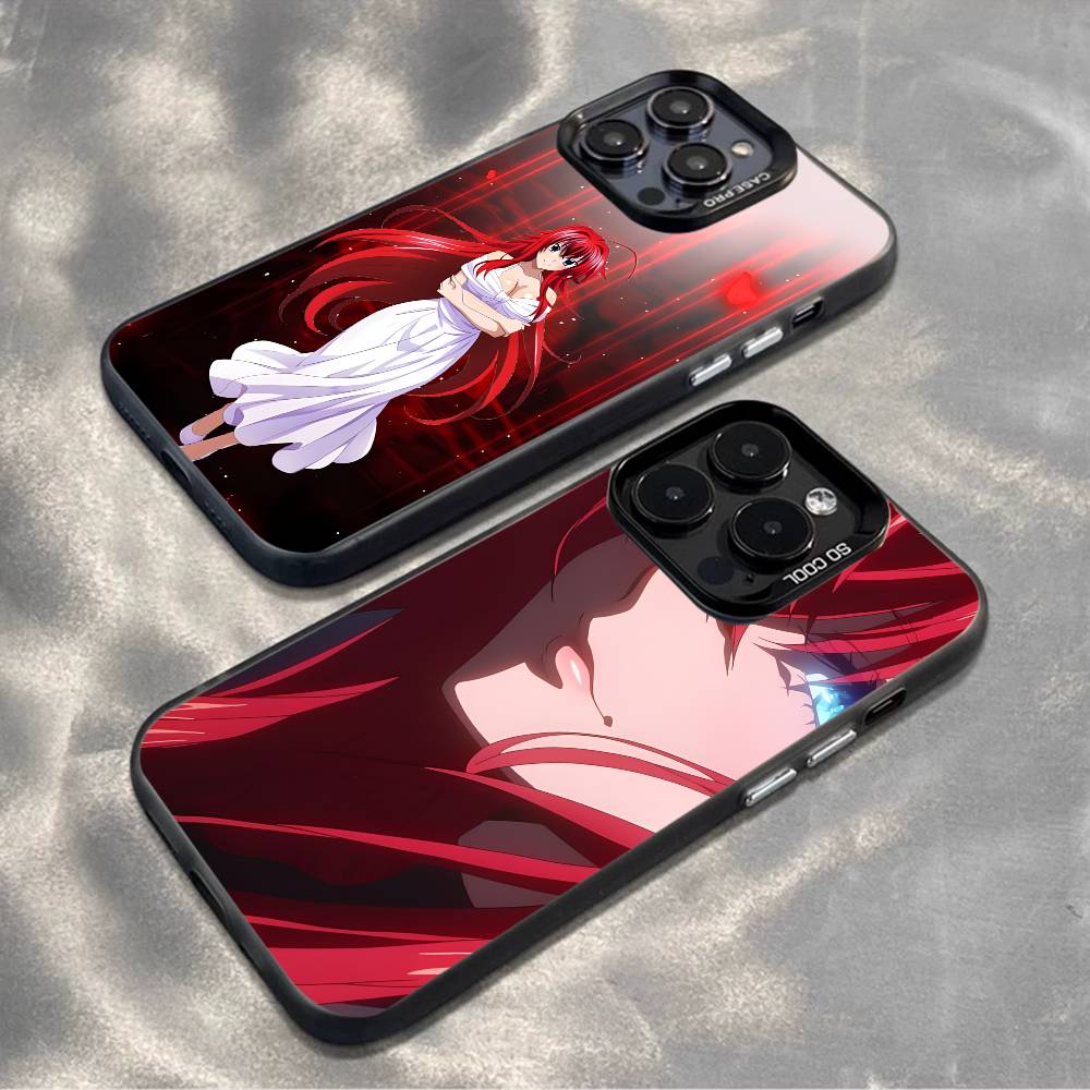 Чехол для телефона R-Rias Gremory High School для iPhone 16,15,14,13,12,11,Mini,Pro,MAX,plus, Черный Матовый Ударопрочный Чехол