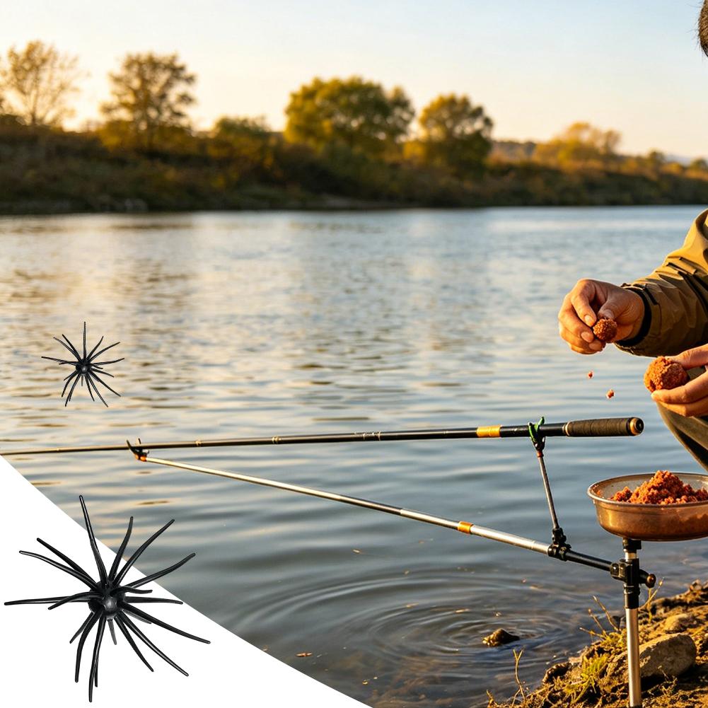 2PCS 8.7G TPE Fishing Lure Simulated Sea Urchin Lures Soft Silicone For Bream Pike Sea Bass Tilapia Gears Mandarin Winter Biats