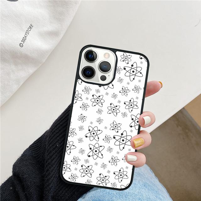 Атом Химия Наука дизайн Чехол для телефона Cover Для iPhone 17 Air 15 16 Pro Max 14 13 12 11 Pro Max Plus Coque