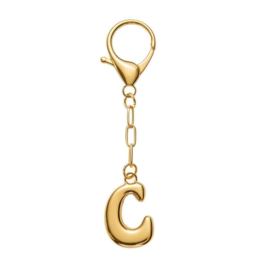 Metal Capital Letter Key Chains Bubble Letter Initial Letter Key Chains Alphabet Key Chains Women