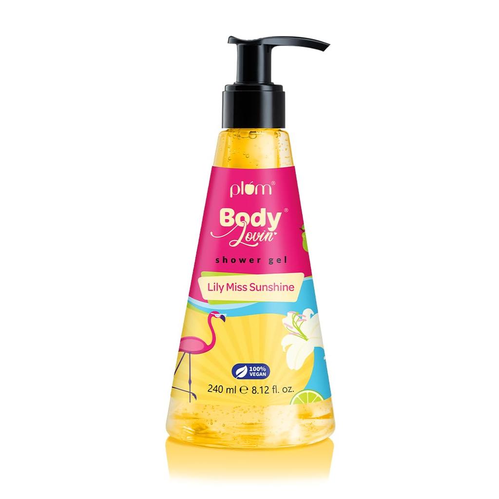 Plum BodyLovin' Lily Miss Sunshine Гель для душа 240 мл Упаковка 1 шт. | Веганский гель для душа для женщин без SLS